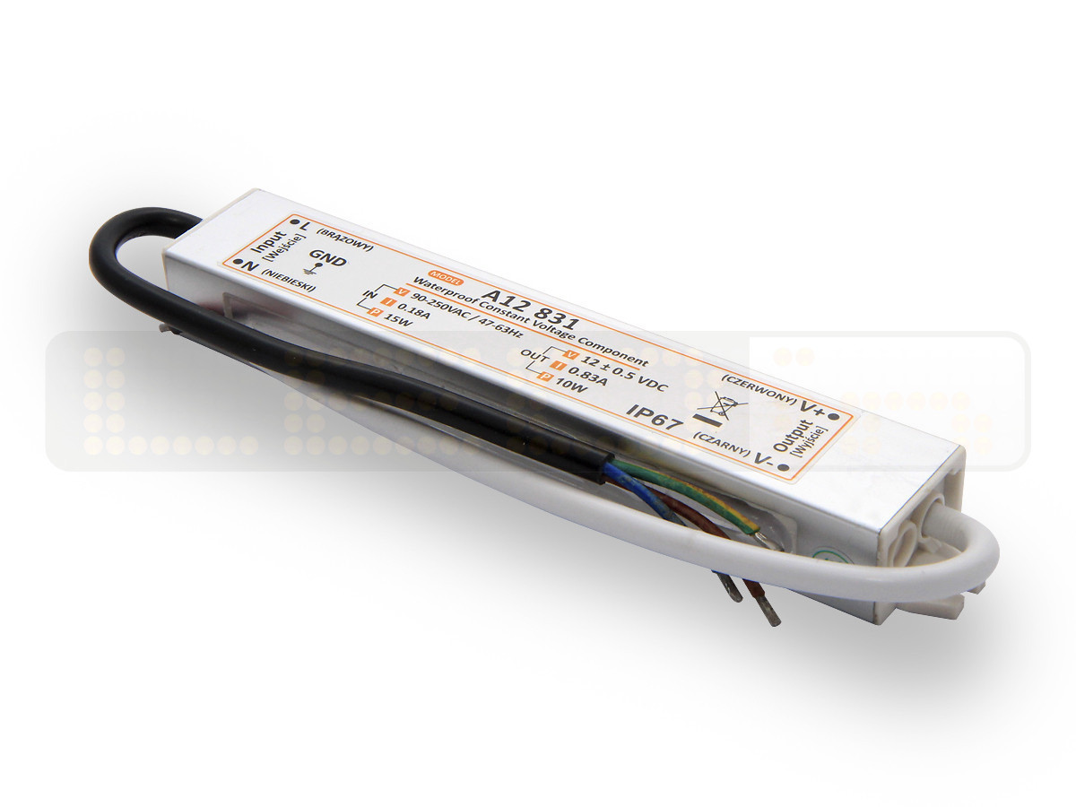 Lunartec LEDStripe: 12-Volt-Netzteil für LED-Streifen (Versandrückläufer) ( LED-Lichtleiste flach)